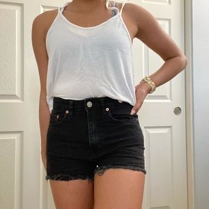 Black high waisted shorts
